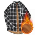 thumbnail image 3 of Mens Sherpa Fleece Lined Plaid Flannel Shirts Jackets Casual Thermal Button Jackets Winter Warm Work Coat Plush Outwear, 3 of 4