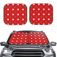 thumbnail image 2 of Sikiie White and Green Polka Dot Print Foldable Car Windshield Sun Visor, Car Window Sunshade Suitable for Sedan, SUV and Truck Car Accessories-Medium, 2 of 6