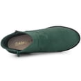 thumbnail image 6 of BLISSFUL STEP Women's Shoes Round Toe Stacked Block Heel Zipper Ankle Boots Green 6, 6 of 8