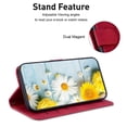 thumbnail image 2 of For Xiaomi Redmi Note 14S 4G Case Lily Flower Imprint Leather Phone Cover with Stand - Green, 2 of 5