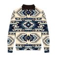 thumbnail image 3 of ZCFZJW Mens Western Aztec Jacket Vintage Print Sherpa Jackets Men Fall Winter Sherpa Fleece Lined Ethnic Style Casual Zipper Fuzzy Warm Outwear Coat with Pocket Beige XL, 3 of 8
