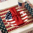 thumbnail image 6 of USA 250th Anniversary Patriotic Placemat,17.7x11.8 Inch Linen Table Mat for Dining,4th of July Memorial Day Veterans Day Decoration,Reusable Waterproof Heat Resistant Colorfast For Table Centerpiece, 6 of 6