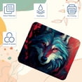 thumbnail image 3 of Wolf Square Desk Mat Mousepad, 8.3x9.8 Inch Non-Slip Rubber Bottom, Printed Gaming Mousepad for Office and Gaming, 3 of 6
