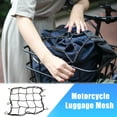 thumbnail image 2 of Unique Bargains Luggage Net 12" x 12" Motorcycle Cargo Net Luggage Thicken Netting W/ 4 x 4 Small Mesh Metal Hooks Black, 2 of 6