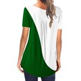 thumbnail image 4 of Womens Plus Size Fashion Solid Color Casual V-Neck Short Sleeve Loose T-Shirt Tops, 4 of 7