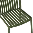 thumbnail image 5 of WestinTrends Playa Outdoor Stackable Polypropylene Plastic Dining Side Chairs (Set of 2), Olive Green, 5 of 15