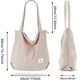 thumbnail image 2 of Thicken Corduroy Totes Bag Extra Large Capacity Handbags Shoulder Bags with Zipper Cord Tote Bag for Women Ladies Girls Casual Shopping Bag for Work S, 2 of 4