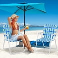 thumbnail image 2 of Costway 6pcs Folding Beach Chair Camping Lawn Webbing Chair Lightweight 1 Position, 2 of 10