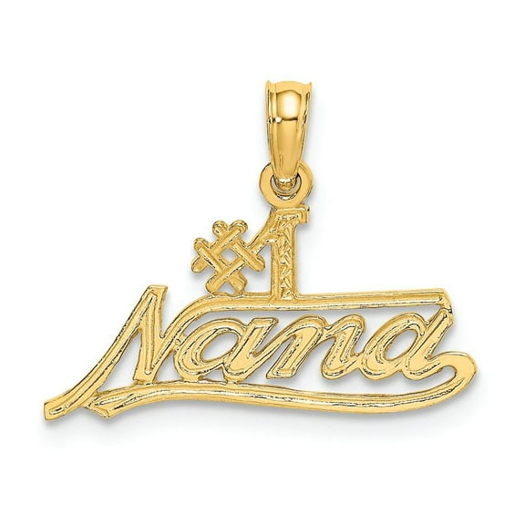 FJC Finejewelers 14k Yellow Gold #1 Nana Script Charm