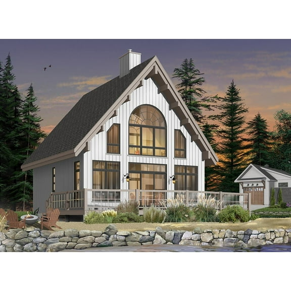 728-3938: Cabin Mountain 3 Bed, 2 Bath Luxury Home Plan, 1301 Sq Ft: Full Blueprints with License to Build by Home Plan Marketplace - Lesuto