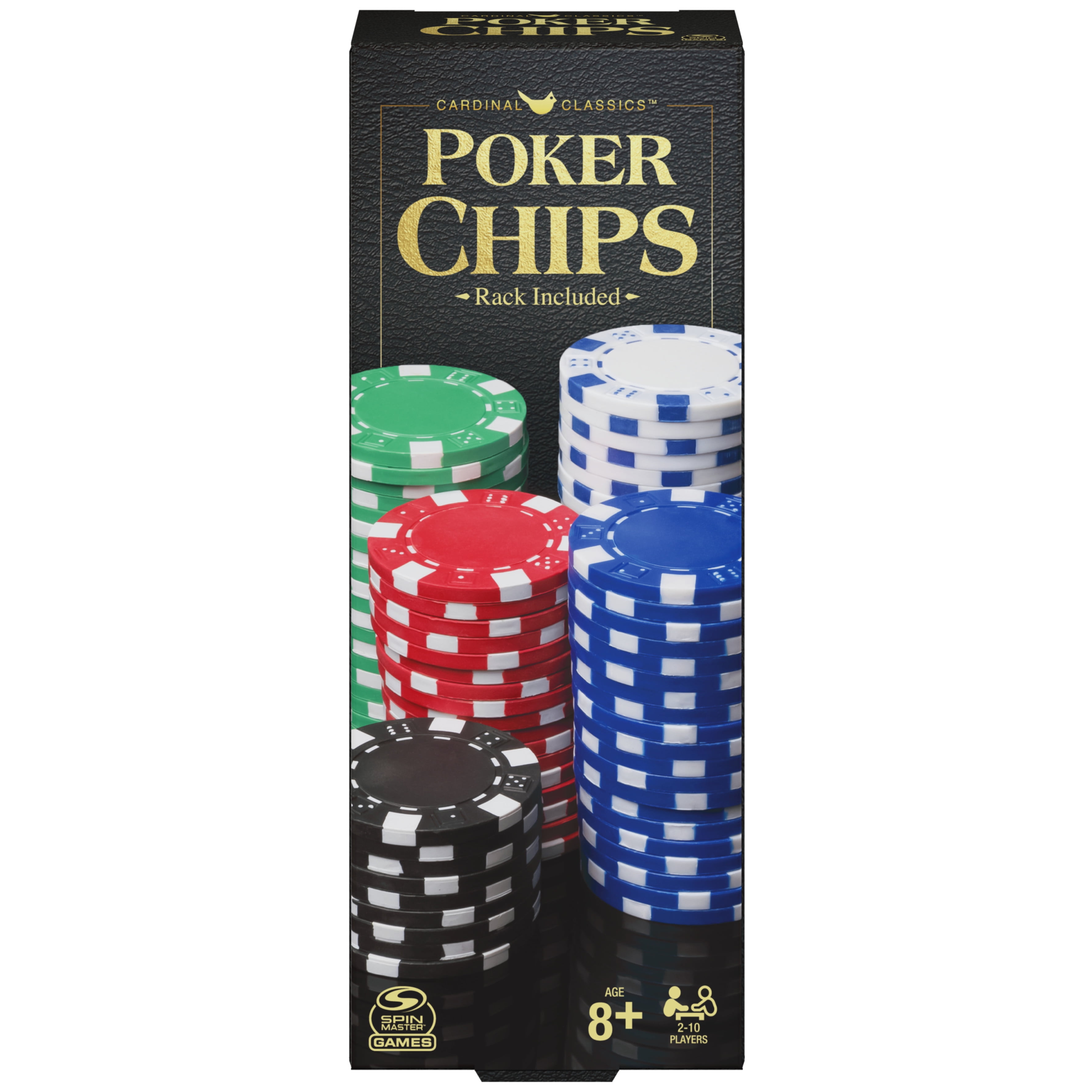 New POKER CHIP SET 100 Poker Chips Vegas Brand NEW IN BOX Red White Blue 