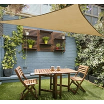 ManYmbyan 16'5'' x 16'5'' x 16'5'' Triangle Sand Sun Shade Sail Canopy UV Block Awning for Outdoor Patio Garden Backyard