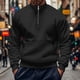 thumbnail image 1 of Blusa y camisas de cuello alto de manga larga para hombre, moda informal, cuello alto, color liso, sudaderas de manga larga, blusa, abrigo de poliéster para hombre, 1 of 9