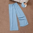 thumbnail image 2 of CheerKidz Women's Quick-Dry Sport Pants Lightweight Elastic Waist Casual Trousers with Pockets Loose Fit for Yoga Gym Active Wear(Light Blue,L), 2 of 7