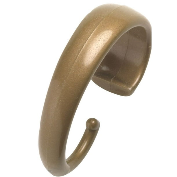 Royal Bath C Type Plastic Shower Curtain Hooks In Gold, Set Of 12