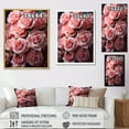 thumbnail image 4 of Designart "Pink beautyful Roses Bouquet" Floral Floater Framed Canvas Print, 4 of 7