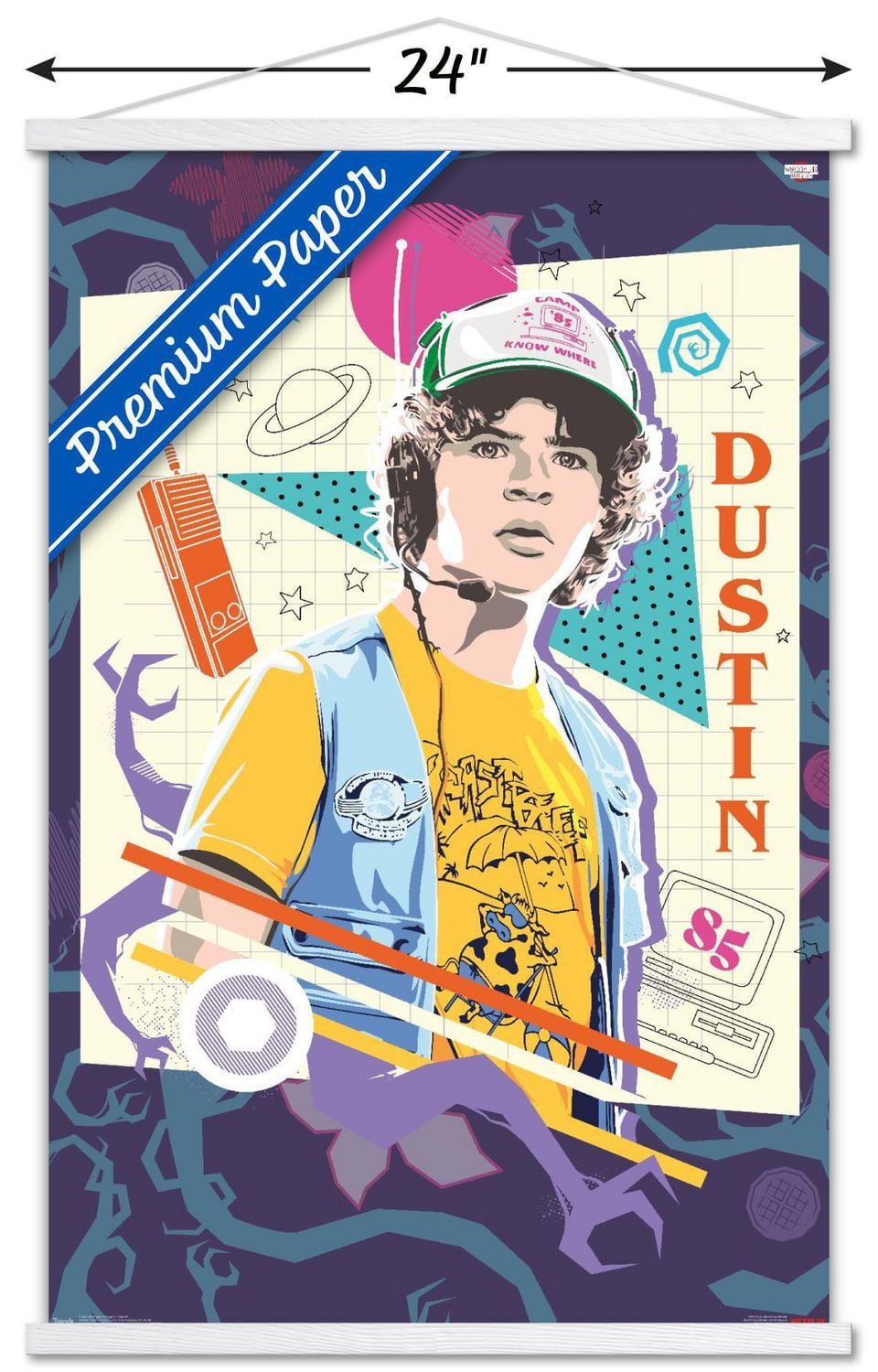 Netflix Stranger Things: Season 3 - Dustin Wall Poster, 14.725" x 22.375" Framed
