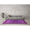 thumbnail image 3 of Ahgly Company Indoor Rectangle Medallion Purple Traditional Area Rugs, 5' x 7', 3 of 4