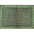 thumbnail image 1 of Ahgly Company Indoor Rectangle Persian Turquoise Blue Traditional Area Rugs, 2' x 4', 1 of 4