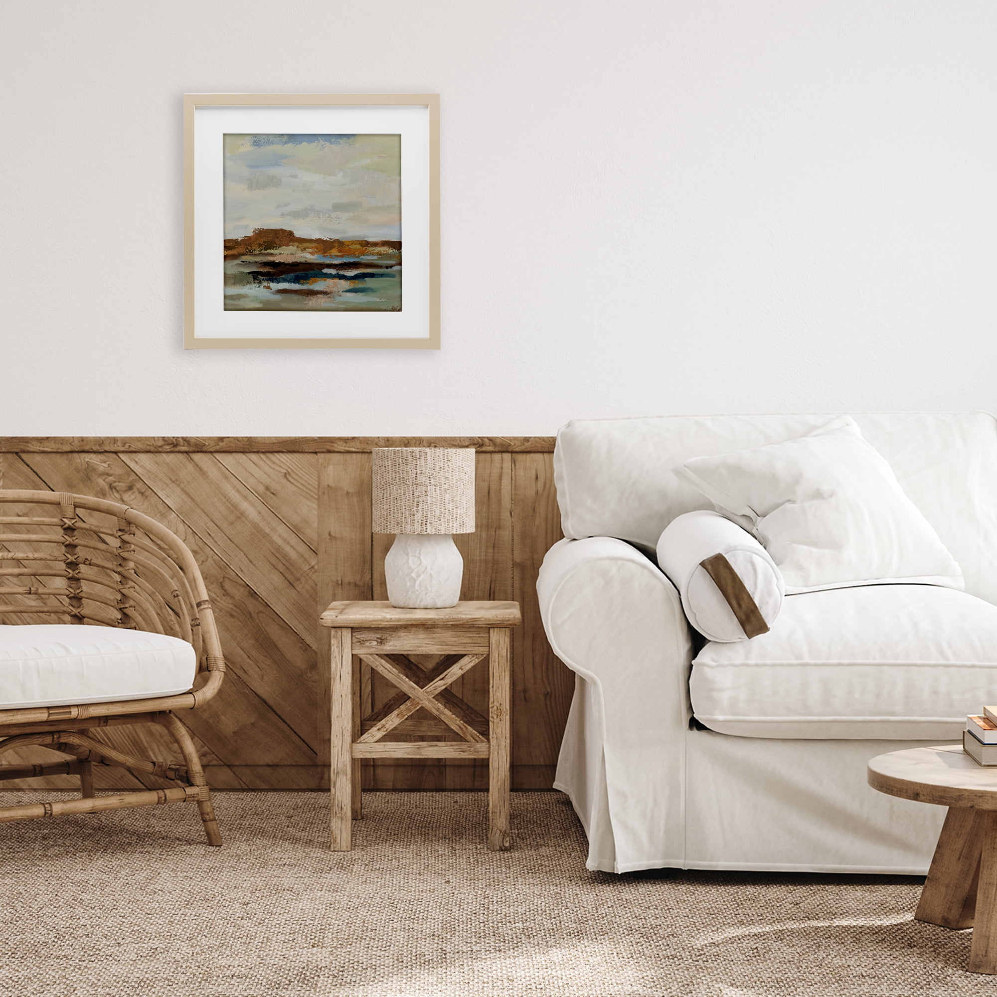 Stupell Industries American West Abstract Birch Framed Print Under Glass, design by Silvia Vassileva