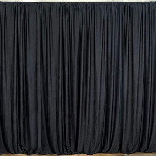 20ft White Silk Backdrop Drapes Curtain Panel with Rod Pockets for Stage Wedding 