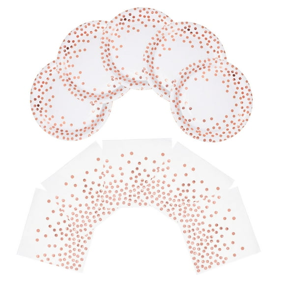 Raindrops 1 Set Disposable Dot Paper Tableware Kit Party Plates And Napkins Set For Birthday Cake Tray Party Paper Tray Bridal Plates
