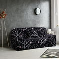 thumbnail image 6 of PiccoCasa Stretch Spandex Sofa Removable Slipcover  3 Seater Black White Branches Large, 6 of 7