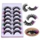 thumbnail image 2 of 1x pinzas 7 pares de pestañas postizas Dd Curl Volúmenes rusos Pestañas de visón 3d Fluffy Mixed Color_a esquí esquí Gafas de esquí, 2 of 3