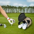thumbnail image 2 of Portable Large-Capacity Golf Ball Storage Bag with Stable Balance Base Zipper Closure Ergonomic Handle for Golfers Training Outdoor Sports Golf Ball Bags,Khaki, 2 of 4