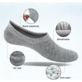 thumbnail image 3 of Womens No Show Socks 4-8 Pairs Ondo Low Cut Non-Slip Socks Invisible Cotton Liner Socks, 3 of 5