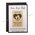 thumbnail image 2 of Custom Engraved Wooden Magnet Personalized Gift 45 Rustic Wedding Save the Date Wooden Magnet, 2 of 4