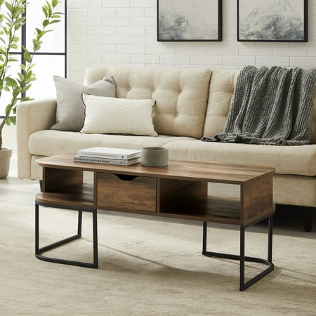 Cimarron Modern Reclaimed Barnwood Coffee Table by Two-Way Drawer by Manor Park