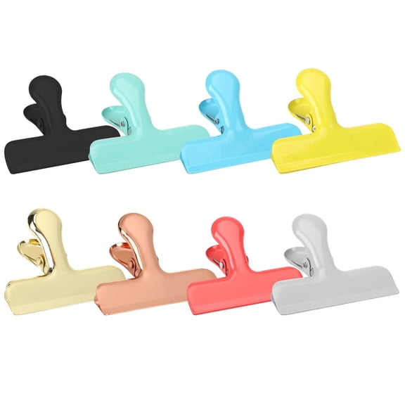 ZHIGUANG Magnetic Stainless Steel Multicolor Bag Clips (8 Pack)