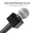thumbnail image 4 of Yuan 2Pcs ABS Square Cube Mic Station Logos Interview TV Station Mic Station Logos Black, 4 of 9