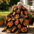 thumbnail image 7 of Yeciiwht Halloween Blanket - Soft Flannel Throw Blankets Warm Cozy Nap Blanket for Sofa, Couch, Bedroom & Office, Festive Decorative Blanket for All Seasons, 7 of 7