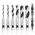 thumbnail image 1 of Ensemble de 7 Pcs de Tige de Forage pour Bois avec Changement Rapide, 1 of 9