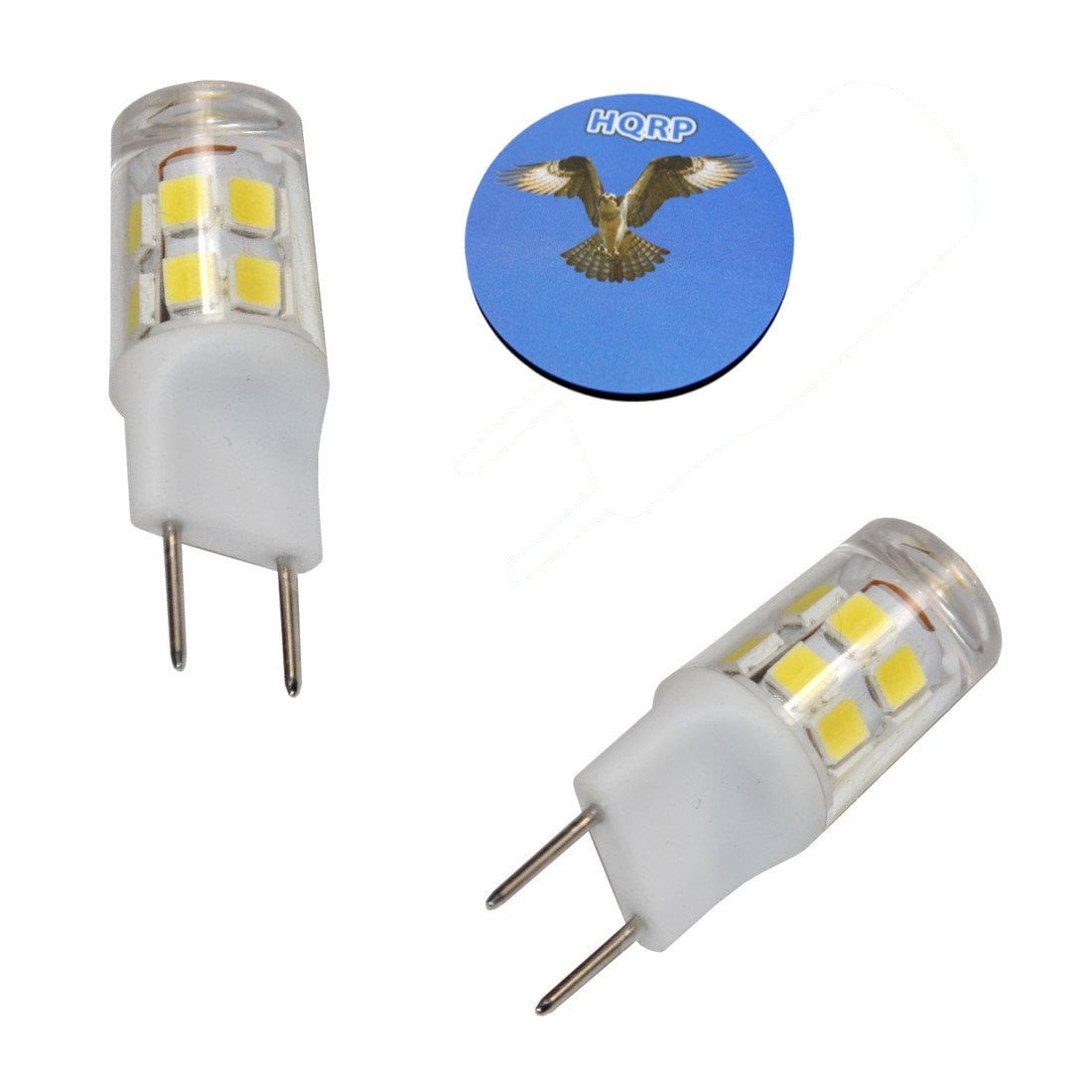 HQRP 2Pack G8 BiPin 17 LEDs Light Bulb SMD 2835 Cool White for GE