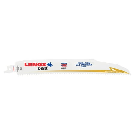 

Lenox Gold 9 in. Bi-Metal Reciprocating Saw Blade 6 TPI 5 pk