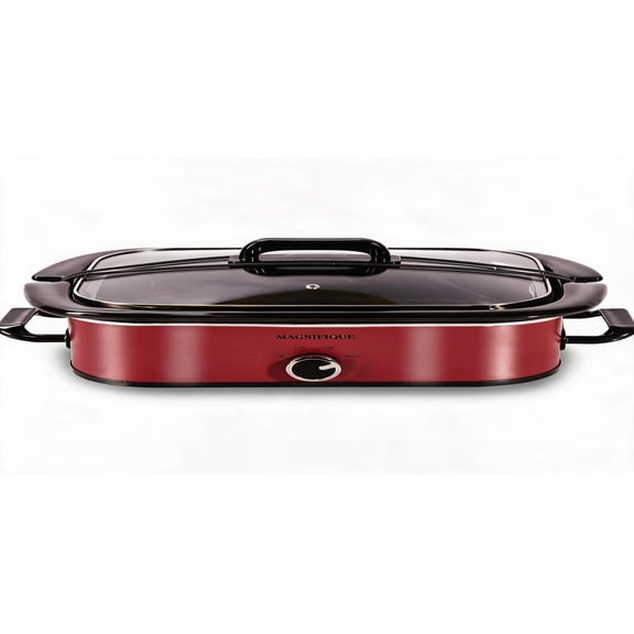 4-Quart Slow Cooker with Low High and Keep Warm Settings Dishwasher Safe Crock Red