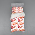 thumbnail image 2 of Ambesonne Spring Bedding Set 4 Pcs, Poppy Tulip Flora, Queen, Red White Orange, 2 of 3