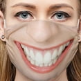 thumbnail image 1 of Protective Mask Funny Face Mouth Cosplay Party Half Mask Outdoor Accessory C C, 1 of 7