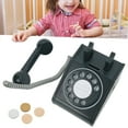 thumbnail image 3 of Simulation Kids Simulation Telephone Pink Old Fashioned Rotatable Dial Telephone Retro Design Wooden Simulation Retro Dial Phone, 3 of 7
