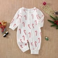 thumbnail image 5 of Douhoow Infant Christmas Jumpsuit Unisex Baby Long Sleeve Zipper Ribbed Romper, 5 of 9