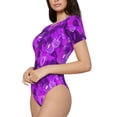 thumbnail image 2 of Lsque Berry Raspberry Women's Crew Neck Short Sleeve Bodysuit Basic T Shirts Tops Onesie Adult Cute Pajama-Small, 2 of 8