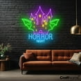 thumbnail image 3 of Craftnamesign House Horror Night Neon Light Sign For Halloween Wall Decor, 3 of 5