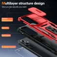 thumbnail image 3 of ANTSHARE for Samsung Galaxy S24FE Case with Rotatable Ring Kickstand & 9H ScreenProtector-Red, 3 of 7