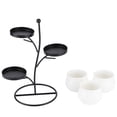 thumbnail image 2 of Flowerpot Plant Holder - Beautiful Wrought Iron Branch Small Round Ceramic Flowerpot Combination Home Decoration (2), 2 of 8