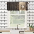 thumbnail image 3 of Farmhouse Horse Window Curtain Valances Rustic Barn Door Western Country Privacy Decorative Rod Pocket Short Window Valance Curtains 54 by 18 in, 1 Panel, 3 of 6