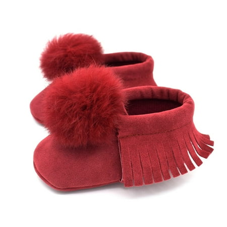 

OUTAD Fringed Balls Baby Shoes Toddlers Shoes For Spring Autumn And Winter