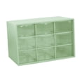 thumbnail image 4 of Mini organizador de cajones para escritorio, ideal para guardar artículos de oficina y arte. Verde, 4 of 9